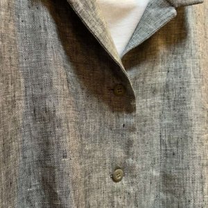 画像3: 白椿 オリジナル　『開衿シャツ』　完成品　リネン　グレー
